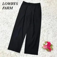 ローリーズファーム スラックス ブラック L ワイドパンツ ウエストゴム 通勤