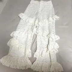 poppy あさぎーにょ　レースフレアパンツ poppy マーガレットレースフレアパンツL あさぎーにょ ポピー - メルカリ