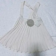 新品、未使用　プティマイン　アイボリー ジャンバースカート Mサイズ