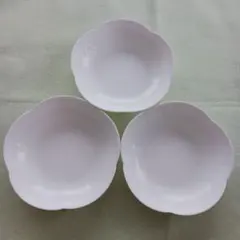 ヤマザキ春のパンまつり　白いフラワーボウル 3枚セット