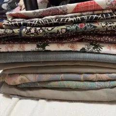 たっぷり生地　まとめ売り　高級生地　ハンドメイド　チェック　花柄　無地
