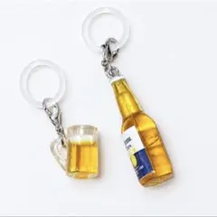 【おまとめ割あり】　めじるしアクセサリー　ビール　ビールジョッキ　2個セット　①