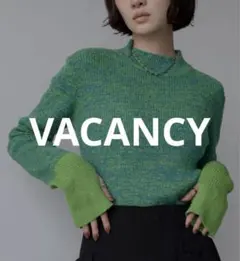 配色リブニット