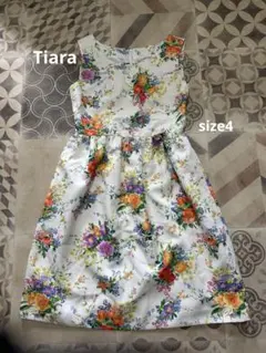 Tiara★花柄ノースリーブ ワンピース　サイズ4 メルローズのサムネイル