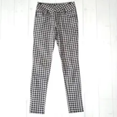 イング ハイウエスト スキニー パンツ ギンガム チェック M