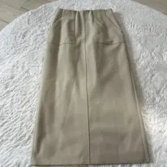 ノーリーズ　ベージュ ロングタイトスカート