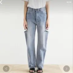Sea Room lynn カットオフ デニム パンツ ホワイト