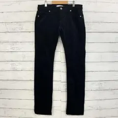 ユニクロ イネス コーデュロイパンツ 黒色 スリム S相当 秋冬 レディース