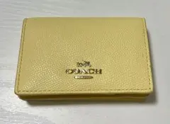 COACH イエロー レザー 名刺入れ