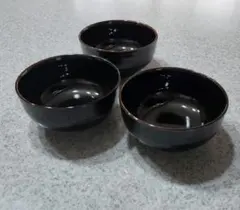 黒の陶器セット 3個