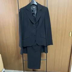 レディーススーツ　パンツ＆スカートの3点セット（ブラック）15号