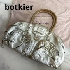 【極希少】botkier ハンドバッグ メタリックシルバー　レザー　ポケット付きのサムネイル