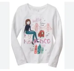 秋服 GAP 長袖tシャツ　カットソー　ロンT プリント　160 sサイズ