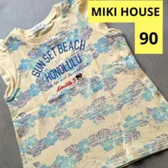 美品　ミキハウス　ダブルビー　カットソー　ノースリーブ　半袖　Tシャツ　90のサムネイル