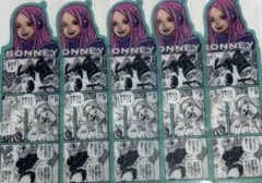 ワンピース ブックマークコレクション ベースショップ ボニー5枚セットのサムネイル