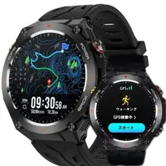 スマートウォッチ GPS内蔵 GPS搭載 軍用規格 丸型 日本製センサー