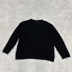 LiNoH リノー メッシュニット 長袖セーター ブラックのサムネイル