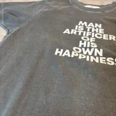 メッセージプリント コットン Tシャツ FREEサイズ