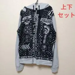 CHAOTIC tokyo ジップアップ パ―カ― セット 上Ｍ 下Ｓ Rock