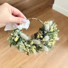 ✴︎⁂ドライフラワーリース⁂✴︎ハーフリース✴︎春リース