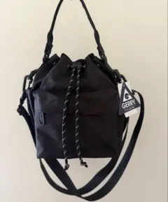 新品タグ付き★ GERRY ジェリー 2WAYショルダー 巾着バッグ ブラックのサムネイル