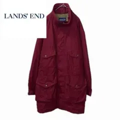 90s Lands’ End ジャケット ウール チェック 赤 ランズエンド Lのサムネイル