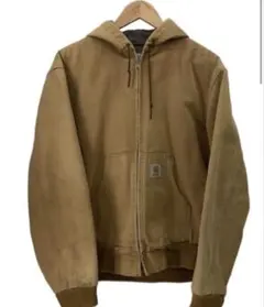 Carhartt フード付きブラウンジャケット ダック地 - メルカリ