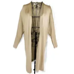 PLSTプラステ ロングカーディガン　オリーブグリーン M　秋服