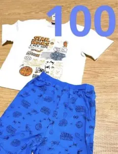 キッズ　パジャマ　ルームウェア　ディズニー　スターウォーズ　半袖　半パン　上下