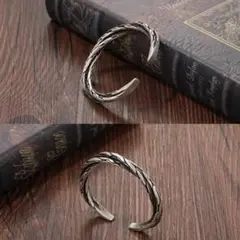 ♥️特別価格♥️メンズ　フリー　ブレスレット　シルバー　ツイスト　レトロ　海外