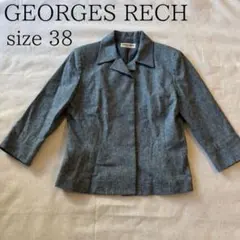 美品GEORGES RECH【フォーマルジャケット】グリーン M 比翼ボタンのサムネイル