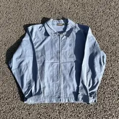 90s Timberland スイングトップ 短丈 緑タグ ブルー 古着 希少