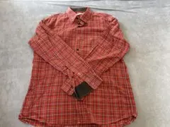 Hush Puppies 赤 チェック柄 長袖シャツ LL