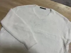 INGNIホワイト Vネック ニットセーター