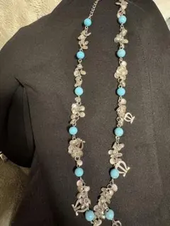 majorena ターコイズ×貝殻ネックレス