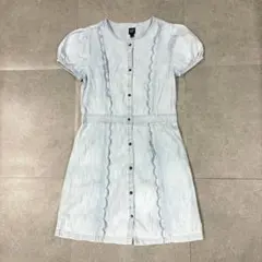 GAP デニムワンピース 半袖 ライトブルー S相当