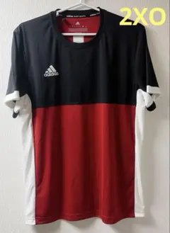 美品 adidas テニス 他 スポーツ用Tシャツ 黒/赤/白 2XO