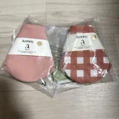 コニー konny スタイ オレンジギンガム/サーモン 2点セット チェック