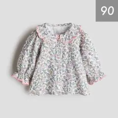 【美品】H&M コットンモスリンブラウス｜90cm （1½-2Y）