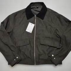 【未使用タグ付】ワークマンカラーズ スウェードタッチショートブルゾン グレー L