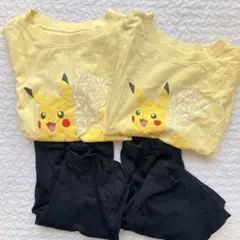 GU パジャマ ルームウェア ユニクロ ポケモン ピカチュウ お揃い 110㎝