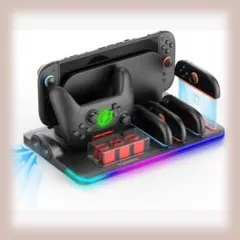 6 In 1 排熱&充電&収納 Switch2 Pro ジョイコン対応冷却充電器