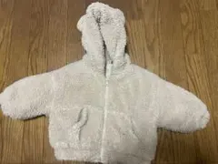 フード付きボアアウター クリーム色