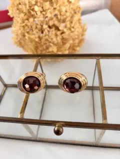 AVON 紫色系ストーンイヤリング vintage コスチュームジュエリー