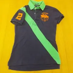 Ralph Lauren The Skinny Polo S ネイビー/グリーン