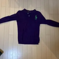 Polo Ralph Lauren 長袖ポロシャツ パープル Sサイズ