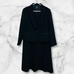 美品 アラマ 礼服 喪服 17号 ブラックフォーマル ワンピース セットアップ