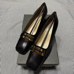 GUCCI ブラック ローファー スクエアトゥ