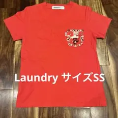 【美品】Laundry ペイズリー柄 ポケットTシャツ レッドのサムネイル