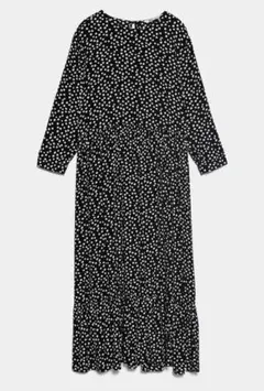 11/24まで値下げ中　ZARA ドット柄 ミディ丈 ワンピース